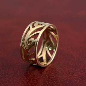Anillo de bodas de plata de ley 925 para mujer, chapado en oro de 18 quilates, filigrana de latón macizo, joyería de flores, venta directa al por mayor - Product Image 2