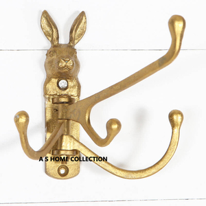 Ailes d'oiseau en métal cintre de chapeau couleur antique Design minimaliste naturel crochets muraux décoratifs - Product Image 2