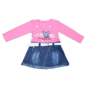 Robe à manches longues pour filles - Rose - Product Image 1