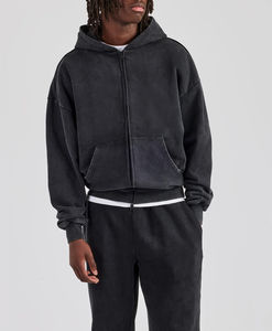 Survêtement de fitness en coton personnalisable pour hommes-Ensemble de survêtements pulls délavés à l'acide vente en gros bas prix - Product Image 6