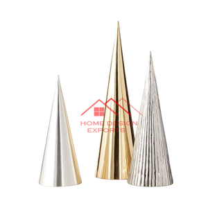 Abstraits décoratifs de table faits à la main de luxe fini en cuivre et bois décoratif de Noël - Product Image 3