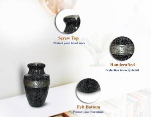 Urne funéraire élégante avec motif floral Souvenir commémoratif décoratif et fonctionnel pour les cendres humaines - Product Image 3