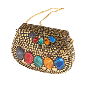 Magnifique nouvelle pochette mini mode faite à la main pour femmes, design marbré en nacre, matière cuir, décoration de la maison - Product Image 1