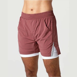 High Quality Gym Sports Fitness <b>Compression</b> <b>Shorts</b> Elastic Waist Solid Pattern <b>Mens</b> Swimwear 2025 New - Product Image 4
