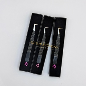 Pestañas de Fibra de 10 mm GETUP BROSONS IMPEX, Acero Inoxidable, Recubrimiento en Polvo de Color Negro Liso, Diseño con Recorte de Corazón de Diablo, Antiestáticas - Product Image 5