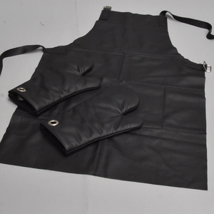 Best Quality Customizable Leather Sleeveless Chef-Inspired <b>Kitchen</b> <b>Aprons</b> for Men Classic Style 1-4 Pockets Daily Use - Product Image 2