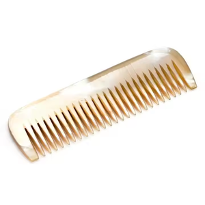 หวีฮอร์นสำหรับผู้หญิงหวีนวดผมทำมือหวีเขาควายน้ำธรรมชาติ - Product Image 6