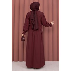 Lady's Two-Piece Crepe Set with Lace Trim Burgundy Knitting Casual <b>Top</b> and Short Skirt Summer Loose Fit <b>One</b> Size Fits All - Product Image 5