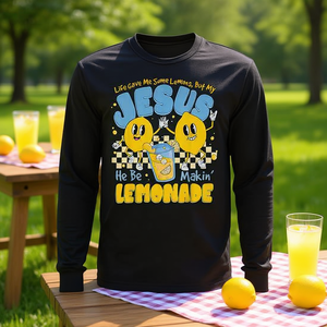 La vita mi ha regalato dei limoni ma Gesù sta facendo della limonata T-shirt a maniche lunghe - Product Image 3