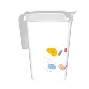 Brocca trasparente personalizzata da 1,7 litri con stampa digitale a quattro colori, nessun minimo d'ordine, prodotta in Francia - Product Image 1