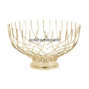 Fil métallique de qualité exclusive plaqué or de haute qualité fabriqué en fruits et chocolats, bol de service, pièce maîtresse de table, fourniture d'accessoires - Product Image 1