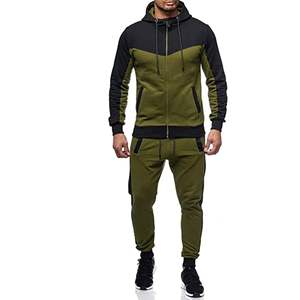 ชุดวอร์มเนื้อผ้าทอระบายอากาศได้ดีสำหรับผู้ชายชุดวอร์มผ้าฟลีซผ้าฝ้าย100% แบบซิปเต็มตัวสำหรับจ๊อกกิ้งกลางแจ้ง - Product Image 2