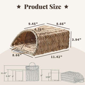 Vietnam Water Hyacinth <b>Willow</b> <b>Basket</b> 100% Non-Toxic Stylish Versatile Storage for Home Decor Kitchen Sundries Organizer - Product Image 5