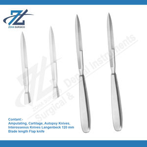 Cuchillo de aleta de fuente de alimentación Manual Langenbeck de 120mm para amputar longitud de hoja interósea de cartílago - Product Image 2