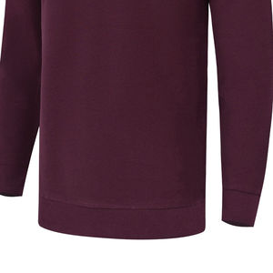 Autumn Winter <b>Men's</b> 100% Cotton Sweatshirt Formal Print Style <b>Hoodie</b> <b>Maroon</b> Color Breathable Knitted Casual Style - Product Image 3