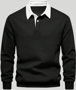 Camiseta Polo para hombre con combinación de colores y diseño de bordado de fábrica de China a granel - Product Image 1