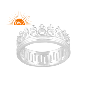 Anillo de banda llamativo de Plata de Ley 925 fina más vendido, joyería personalizada para mujer, regalo para ella - Product Image 1
