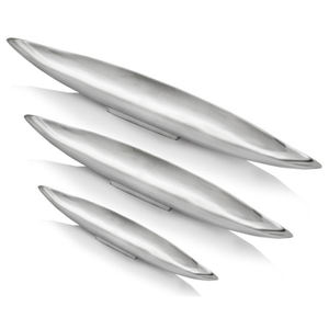 Elegantes Asas con Detalles de Granada para Comedor de Lujo y Bandeja de Servicio Rectangular Larga con Acabado Dorado - Product Image 3