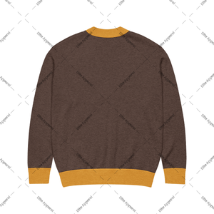 Cárdigan de punto con letras Iota Phi Theta IPT personalizado | Suéter Jacquard ligero unisex para capas y estilo diario - Product Image 2