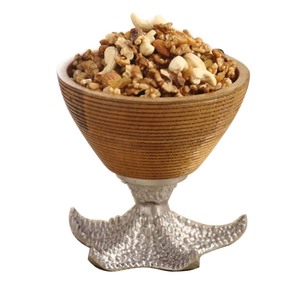 Tazón de servir de forma redondeada para el hogar, equipo de servicio de catering para hoteles, frutero redondeado, diseño personalizado, tazón de servidor de postre de comida - Product Image 1