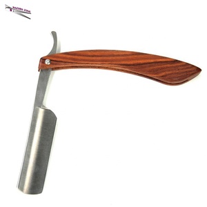 Manche en bois professionnel de haute qualité Rasoir droit Style turc pour le rasage en salon - Product Image 5