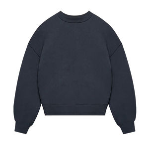 Pull-over en éponge vierge de haute qualité, sweat-shirt à col rond surdimensionné avec logo personnalisé et poids lourd pour homme, vente en gros - Product Image 6