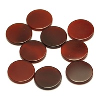 Garnet naturel du Mozambique rose-rouge, forme ronde, cabochon à deux faces plates, qualité supérieure, pierre précieuse pour la fabrication de bijoux DIY, pierre de naissance