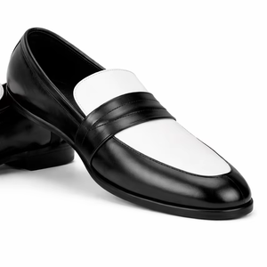 Mocasines de cuero para hombre, zapatos de vestir, sin cordones, formales, de negocios, de oficina, de lujo, de diseñador, clásicos, con punta en Moc, calzado cómodo - Product Image 1