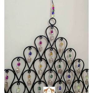 Indian Handcrafted Metal Wall <b>Decor</b> Bohemian Tear Drop Antique Bells Indoor Outdoor Hanging for Home or Restaurant <b>Decor</b> - Product Image 2