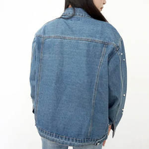 Chaqueta Vaquera Clásica para Mujer, Estilo Diario, Prenda Exterior de Mezclilla Azul Moderna, Perfecta para Chicas, Damas y Look Casual - Product Image 5