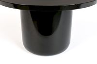 Dubai Design Table basse en fer Villa haut de gamme avec finition noire mate et dessus rond Table centrale de faible hauteur pour le salon