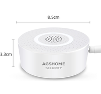 Tuya Smart para Mesh y Zigbee 3.0 Gateway Hub, Puente Inalámbrico para Hogar Inteligente con Sirena ABS Integrada y Sensor de Movimiento PIR