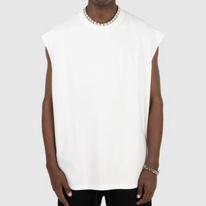 Verano de alta calidad hombres sin mangas Vintage ácido lavado 100% algodón camisetas sin mangas logotipo personalizado Fitness Streetwear sin mangas impreso - Product Image 5
