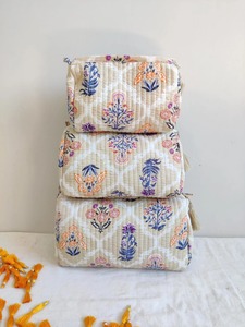 ชุดผ้าฝ้ายพิมพ์ลาย3ชิ้นทำด้วยมือสำหรับเคสสไตล์วินเทจความจุมากกันน้ำของขวัญจัดส่งฟรี - Product Image 3