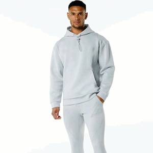 Ventes en gros de sweats à capuche surdimensionnés en molleton technique 500 GSM pour hommes, avec patchwork en coton, fermeture éclair, survêtements, logo brodé, hiver - Product Image 5
