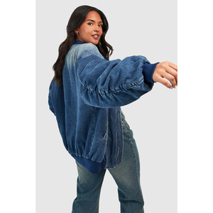 Nouvelle veste en jean de style personnalisé 2024 veste à manches longues pour femmes veste de bombardier en jean pour femmes de printemps conception entretenue OEM pour femmes - Product Image 4