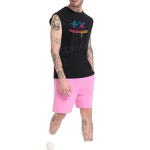 Camiseta sin mangas de gimnasio para hombre, transpirable, de spandex/algodón, con cuello redondo y estilo casual, para venta al por mayor en línea con calidad económica. - Product Image 1