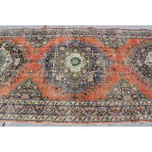 Alfombra Turca Vintage, Alfombra de 4.8x12.6 pies, Alfombra Oriental Naranja - Product Image 5