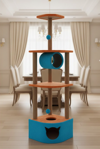 ที่ลับเล็บแมวคุณภาพสูง Amistar Cat Oasis พร้อมอุโมงค์สำหรับแมวทุกสายพันธุ์และทุกขนาด - Product Image 1