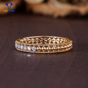 0.23 TDW Bague en diamant de laboratoire à coupe ronde en or jaune 18 carats pour fiançailles ou mariage Bijoux HPHT/CVD - Product Image 3