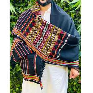 Men Winter Wool <b>Shawl</b> Solid Soft Warm Breathable Traditional Elegant <b>Wrap</b> - Product Image 5