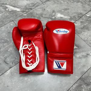 Gants de boxe professionnels personnalisés, nouveaux, de premier rang, gagnants, à lacets, pour la compétition et l'entraînement, en cuir véritable, légers - Product Image 2