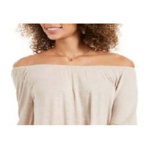 เสื้อสตรีแบบถักสีน้ำตาลของสไตล์&โค รุ่นเปิดไหล่ แขนทรงระฆัง ไซส์กลาง - Product Image 2