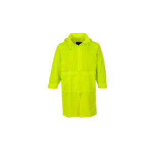 High Quality High Visibility Reflective Waterproof Canvas Rain Jacket Windbreaker <b>Detachable</b> Hood Front Zipper Closure Solid - Product Image 5