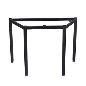 CBCC011 - Pieds de table trapézoïdaux assemblés de style design industriel avec plateau carré en fer 1200x600 40x40 pour salle à manger - Product Image 3