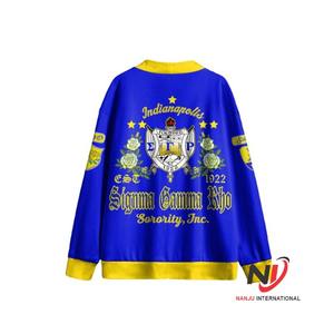 Camiseta de fútbol SGR-Royal | 100% Poliéster Sigma Gamma Rho Camiseta deportiva Logotipo del equipo bordado en la parte delantera trasera y los hombros - Product Image 5