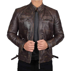 Chaqueta de Cuero PU de Alta Calidad, Personalizada, Negra, con Camuflaje, Transpirable y Ecológica para Hombre, Venta al Por Mayor OEM, Cuello Frontal para Primavera - Product Image 6