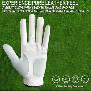 Guante de golf Cabretta Guante de golf ligero Premium Cuero genuino Equipo deportivo impermeable duradero de alta calidad - Product Image 3