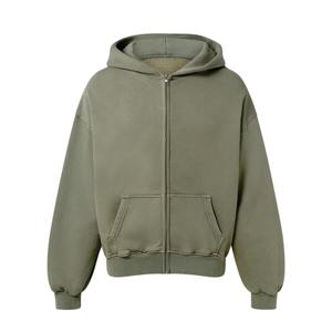 Hombres al por mayor Sudadera con capucha sólido Jogging Activewear con manga larga cremallera sudaderas con capucha Casual chándal conjuntos para hombres - Product Image 1