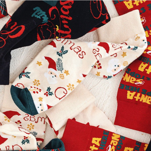 Chaussettes de Noël à motif jacquard en gros en vrac Chaussettes d'équipage de vacances chaudes d'hiver personnalisées Fabricant ODM Direct de l'usine - Product Image 6